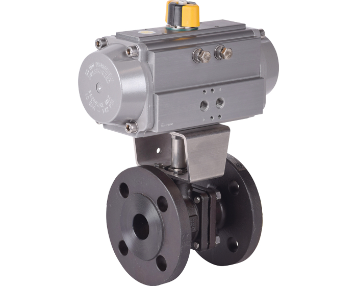 Split body carbon steel ball valve 762 + RE/RES pneumatic actuator
